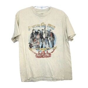 Aerosmith Dream On 1973 Graphic Tee Distressed Band Shirt Cotton Large